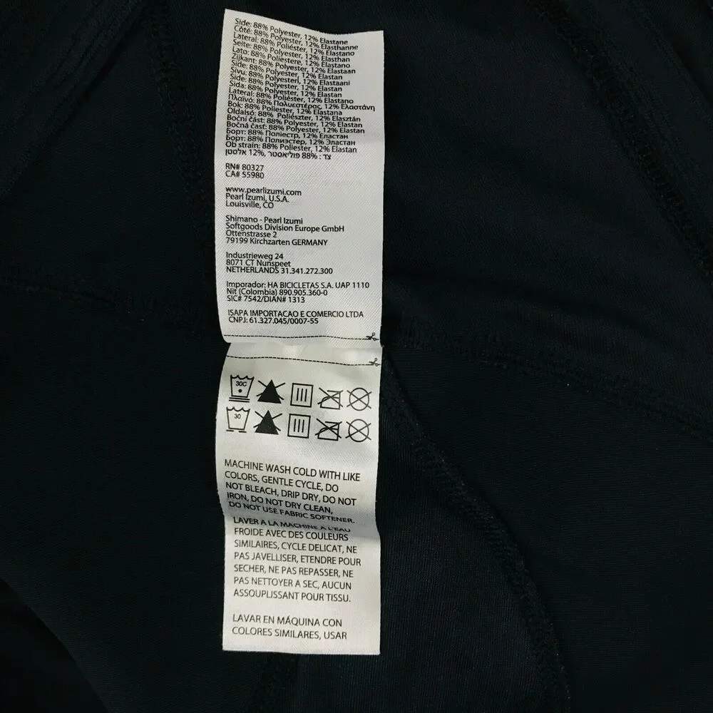 Pearl Izumi approximate measurements